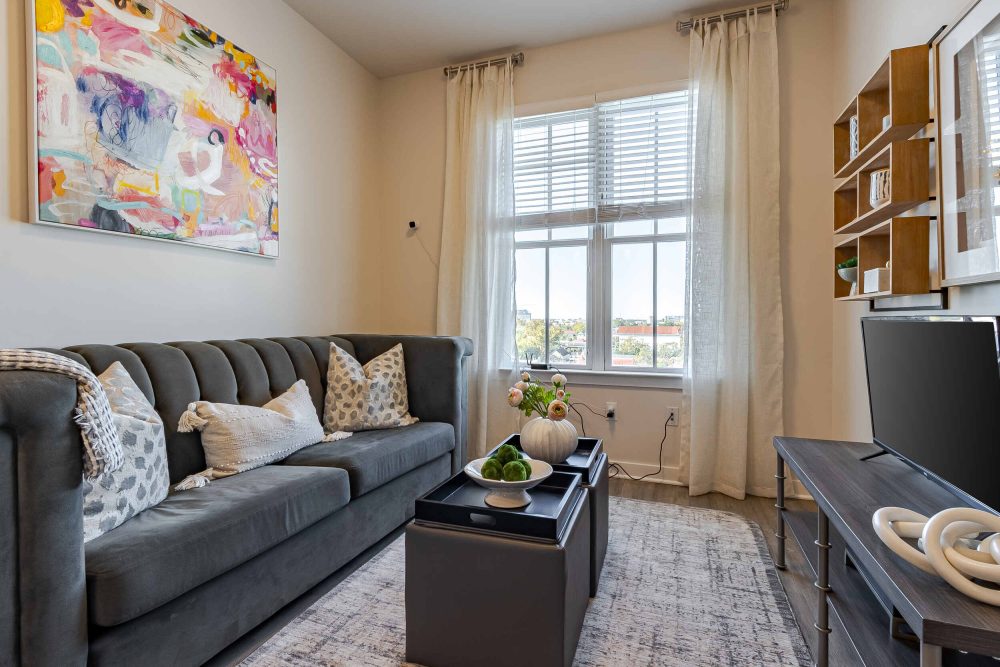 hoffler place off campus apartments near college of charleston fully furnished living room